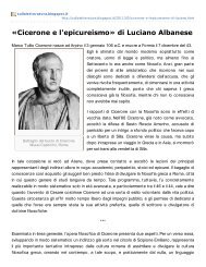 «Cicerone e l'epicureismo» di Luciano Albanese