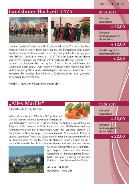 Unser komplettes Programm für 2013 können Sie hier abrufen!