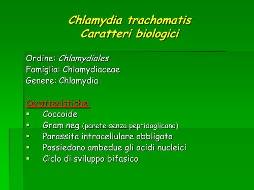 Infezioni da Chlamydia Trachomatis (2007) - Centro ASTER