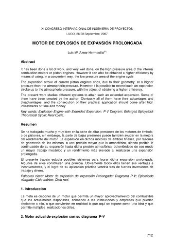 MOTOR DE EXPLOSIÓN DE EXPANSIÓN PROLONGADA - Aeipro
