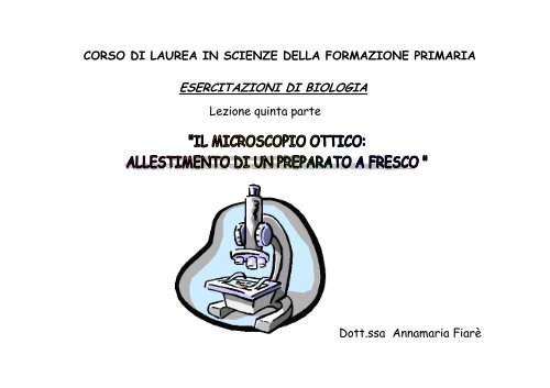 lezione microscopio parte 5 allestimento preparato ed uso ... - CSDIM