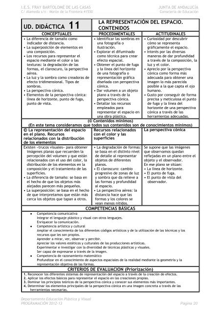 PROGRAMACIÓN DEL DEPARTAMENTO - Dto. de Dibujo IES Fray ...