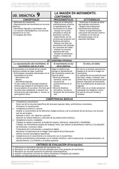 PROGRAMACIÓN DEL DEPARTAMENTO - Dto. de Dibujo IES Fray ...