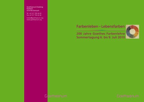 Goetheanum Goetheanum - Experiment FARBE