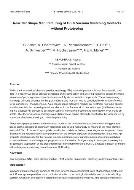 Near Net Shape Manufacturing of CuCr Vacuum Switching Contacts ...