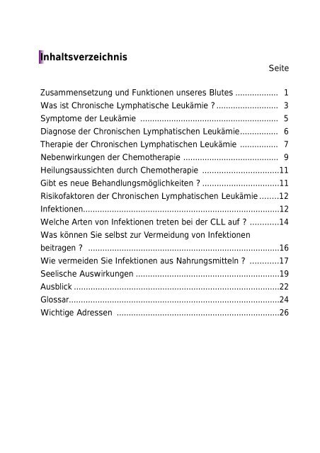 Chronische Lymphatische Leukämie - Universität Bonn