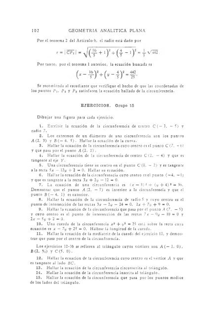 geometria analitica de lehmann - MATEMATICAS EJERCICIOS ...