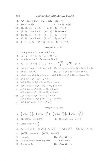 geometria analitica de lehmann - MATEMATICAS EJERCICIOS ...