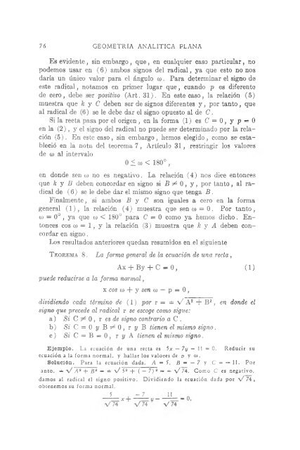 geometria analitica de lehmann - MATEMATICAS EJERCICIOS ...