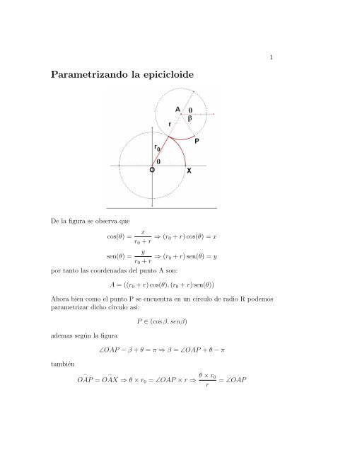 Parametrizando la epicicloide - unam