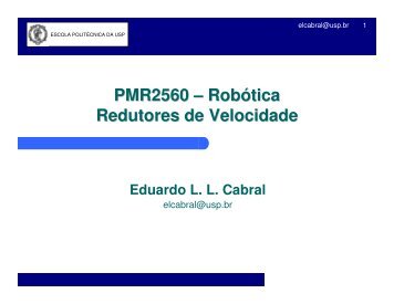 PMR2560 – Robótica Redutores de Velocidade - USP