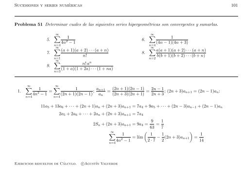 Ejercicios resueltos de Cálculo - Universidad de Málaga