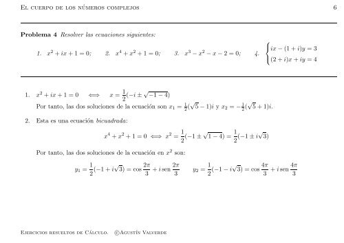 Ejercicios resueltos de Cálculo - Universidad de Málaga