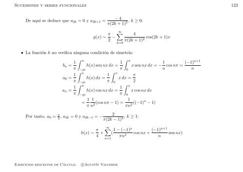 Ejercicios resueltos de Cálculo - Universidad de Málaga