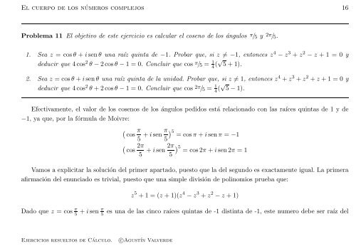 Ejercicios resueltos de Cálculo - Universidad de Málaga