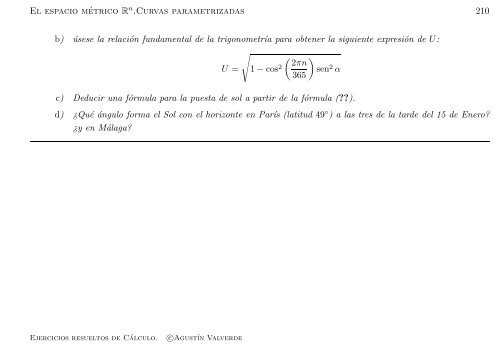 Ejercicios resueltos de Cálculo - Universidad de Málaga