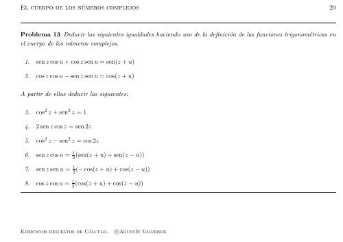 Ejercicios resueltos de Cálculo - Universidad de Málaga