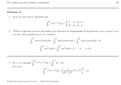 Ejercicios resueltos de Cálculo - Universidad de Málaga