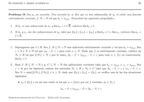 Ejercicios resueltos de Cálculo - Universidad de Málaga