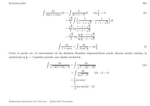 Ejercicios resueltos de Cálculo - Universidad de Málaga