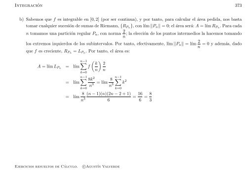 Ejercicios resueltos de Cálculo - Universidad de Málaga