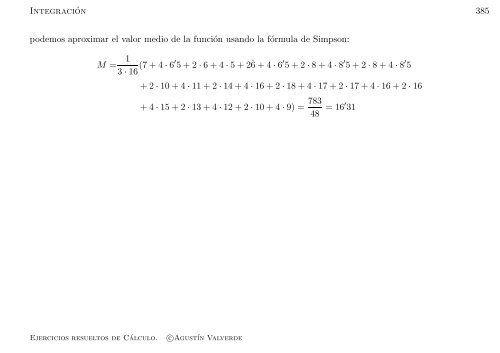 Ejercicios resueltos de Cálculo - Universidad de Málaga