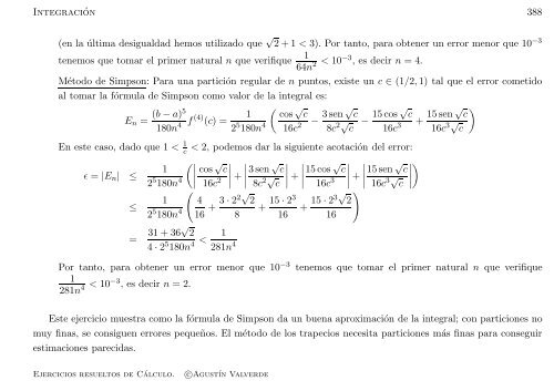 Ejercicios resueltos de Cálculo - Universidad de Málaga