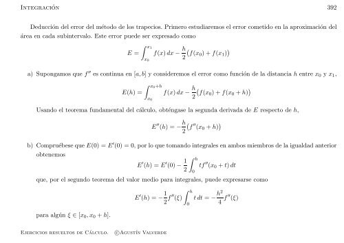 Ejercicios resueltos de Cálculo - Universidad de Málaga