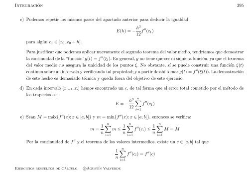 Ejercicios resueltos de Cálculo - Universidad de Málaga