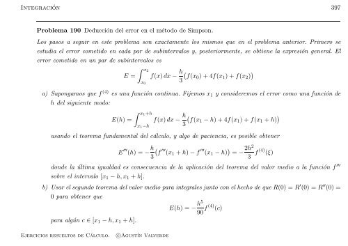 Ejercicios resueltos de Cálculo - Universidad de Málaga