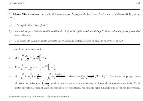 Ejercicios resueltos de Cálculo - Universidad de Málaga