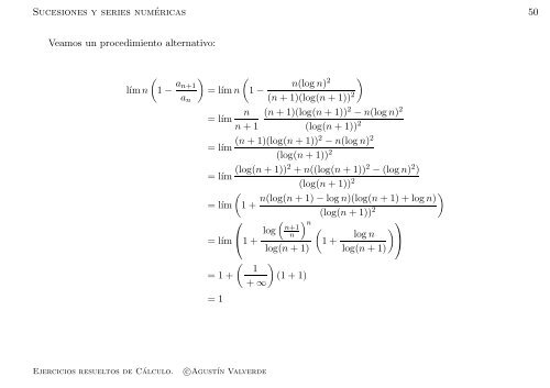 Ejercicios resueltos de Cálculo - Universidad de Málaga