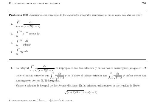 Ejercicios resueltos de Cálculo - Universidad de Málaga