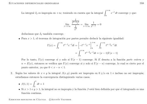 Ejercicios resueltos de Cálculo - Universidad de Málaga