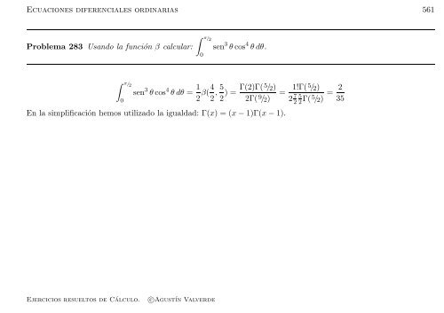 Ejercicios resueltos de Cálculo - Universidad de Málaga