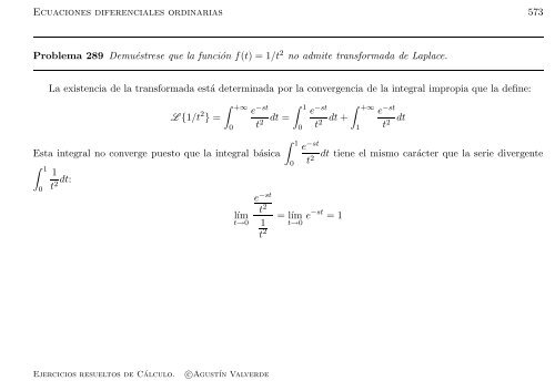 Ejercicios resueltos de Cálculo - Universidad de Málaga