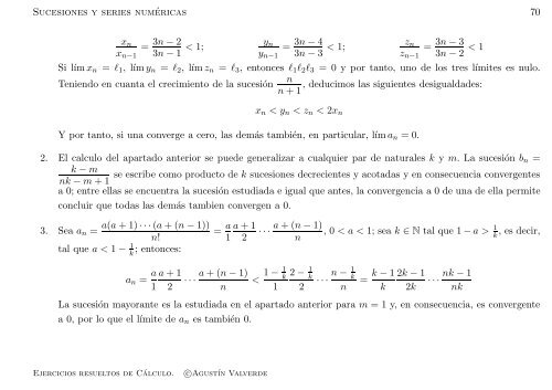 Ejercicios resueltos de Cálculo - Universidad de Málaga