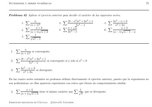 Ejercicios resueltos de Cálculo - Universidad de Málaga