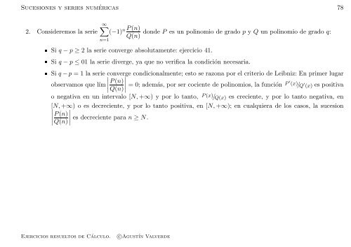 Ejercicios resueltos de Cálculo - Universidad de Málaga