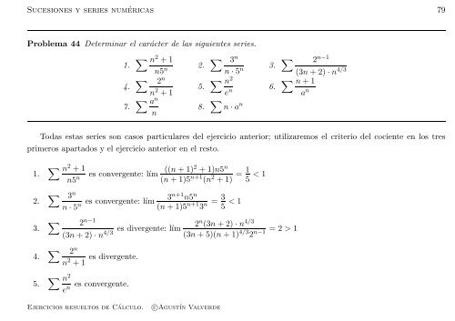 Ejercicios resueltos de Cálculo - Universidad de Málaga