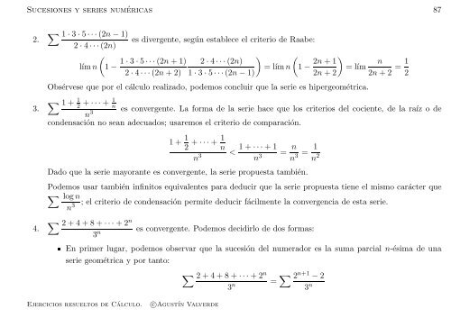 Ejercicios resueltos de Cálculo - Universidad de Málaga