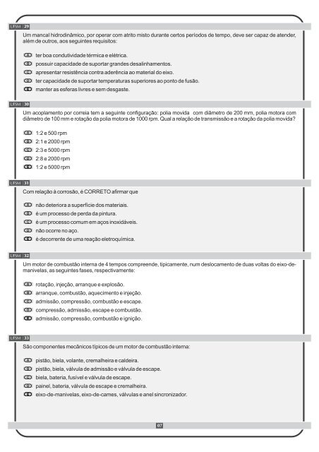 TÉCNICO EM MECÂNICA - UFSM