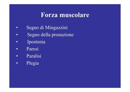 Strumenti necessari per l'esame neurologico