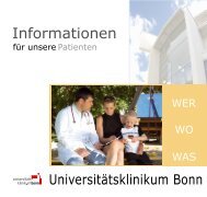 Patientenbroschüre 2004 UKB - Universitätsklinikum Bonn