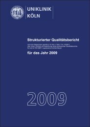 Uniklinik Köln - Strukturierter Qualitätsbericht 2009