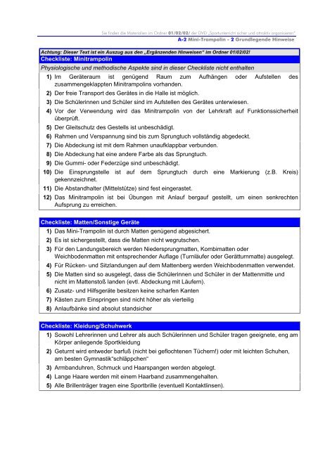 Checkliste: Minitrampolin Physiologische und methodische Aspekte ...
