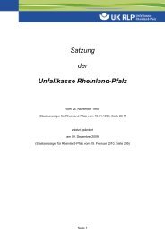 Satzungstext UKRLP 09.12.2009 - Unfallkasse Rheinland-Pfalz