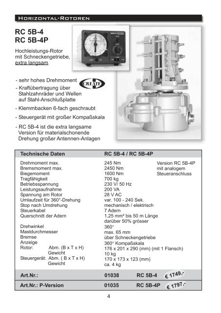 Rotoren-Katalog - bei UKW-Berichte