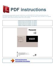 Kullanım kılavuzu PANASONIC TX-L42EW5 - PDF INSTRUCTIONS