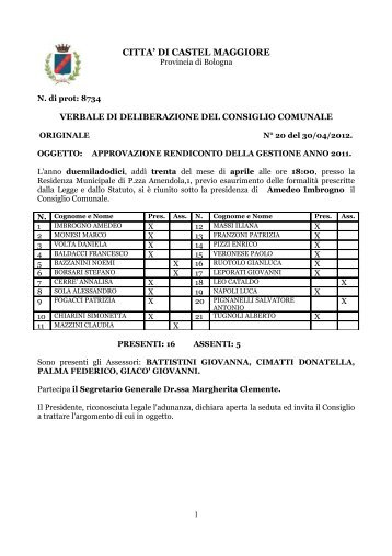 formato pdf - 76 Kb - Comune di Castel Maggiore